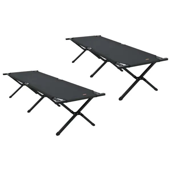 Kokkupandavad telgvoodid, 2 tk, must, 193 x 69 x 45 cm – 2