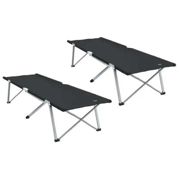 Kokkupandavad telgvoodid, 2 tk, must, 194 x 62,5 x 42,5 cm – 2
