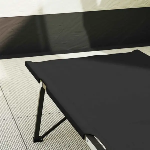 Kokkupandavad telgvoodid, 2 tk, must, Oxford-kangas ja terasraam, 206 x 76 x 47 cm – 3