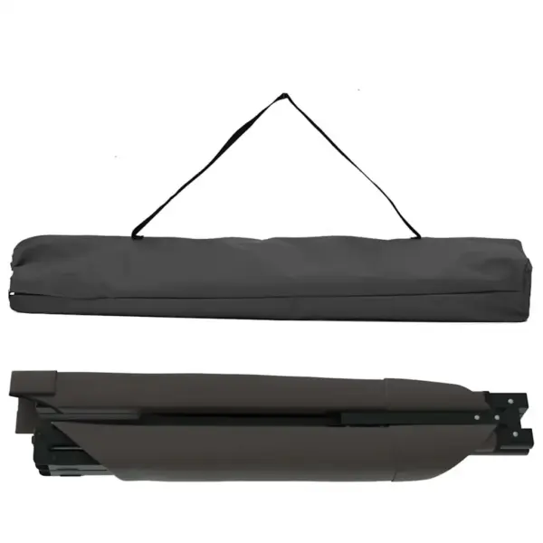 Kokkupandavad telgvoodid, 2 tk, must Oxfordi kangas, terasraamiga, 210 x 80 x 46 cm – 6