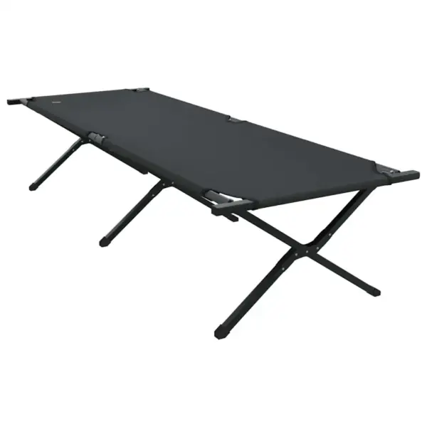 Kokkupandavad telgvoodid, 2 tk, must Oxfordi kangas, terasraamiga, 210 x 80 x 46 cm – 8