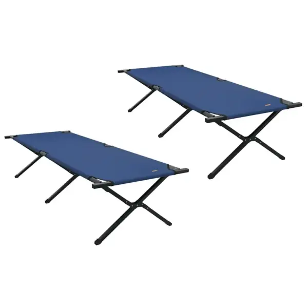 Kokkupandavad telgvoodid 2 tk, sinine, Oxfordi kangas, terasraam, 210 x 80 x 46 cm – 2