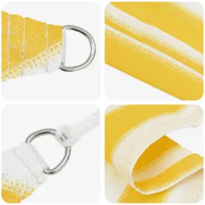 HDPE päikesepuri varjupuri, kollane-valge, ruudukujuline, 2 x 2 m