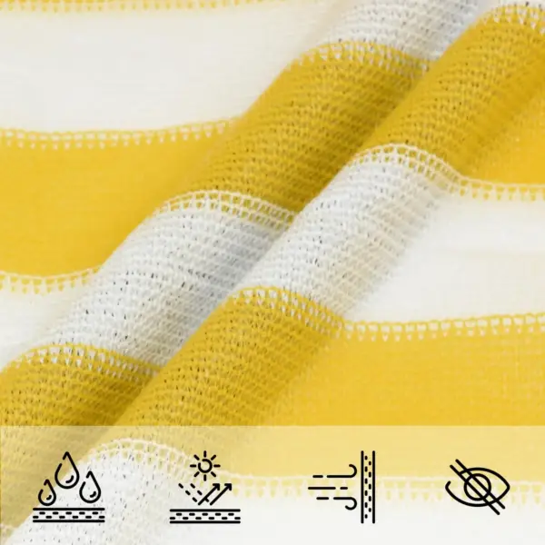HDPE päikesepuri varjupuri, kollane-valge, ruudukujuline, 2 x 2 m - 4