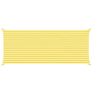 Ristkülikukujuline päikesepuri, kollane-valge, 6 x 2,5 m, Oxford-polüester