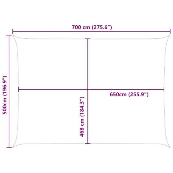 Päikesepuri rõdule ja aeda, kollane-valge, 7 x 5 m, 100% polüester Oxford – 10
