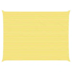 Ristkülikukujuline päikesepuri kollane-valge, 8 x 6 m, polüester Oxford