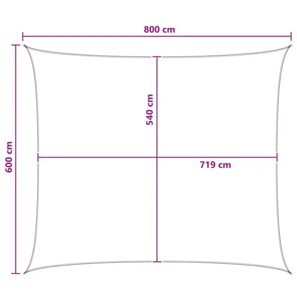 Päikesepuri terrassile ja aeda, kollase-valge triibuline HDPE, 6 x 8 m – 8