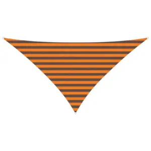 Kolmnurkne päikesepuri terrassile, oranž-pruun, 2,5 x 2,5 x 3,5 m, polüester Oxford