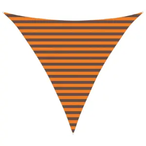 Kolmnurkne päikesepuri, oranž ja pruun, 3 x 3 x 3 m, polüester Oxford
