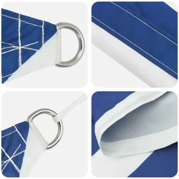 Kolmnurkne päikesepuri sinine-valge, 3 x 4 x 5 m, 100% Oxford-polüster – 4