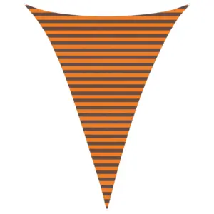 Kolmnurkne päikesepuri terrassile, oranž-pruun, 3 x 4 x 4 m, 100% polüester Oxford