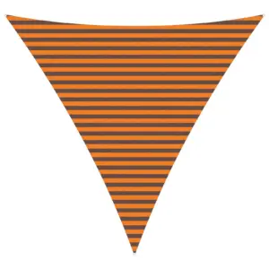 Kolmnurkne UV-kindel päikesepuri, oranž/pruun, 4 x 4 x 4 m, 100% polüester Oxford
