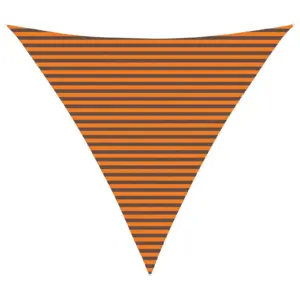 Kolmnurkne UV-kindel päikesepuri oranž-pruun, 5 x 5 x 5 m, polüester Oxford