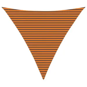 Kolmnurkne päikesepuri, oranž ja pruun, 6 x 6 x 6 m, 100% Oxford-polüester