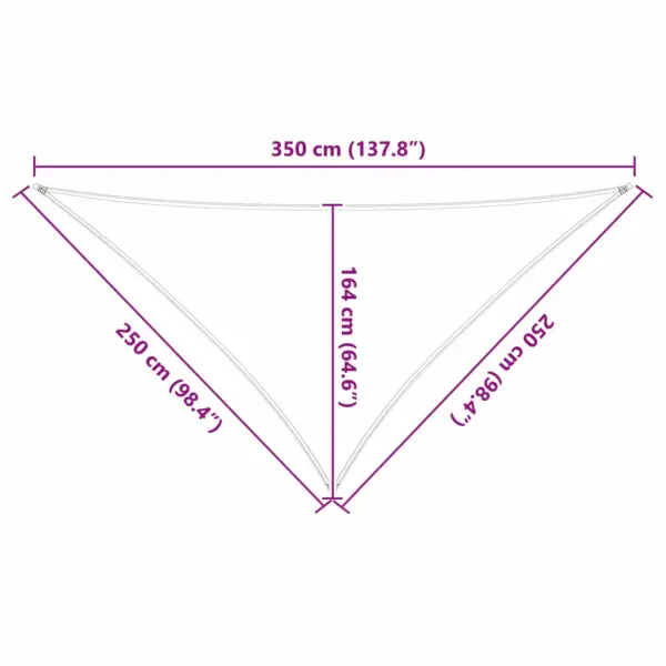Kolmnurkne päikesepuri, sinine-valge, 2,5 x 2,5 x 3,5 m – 10