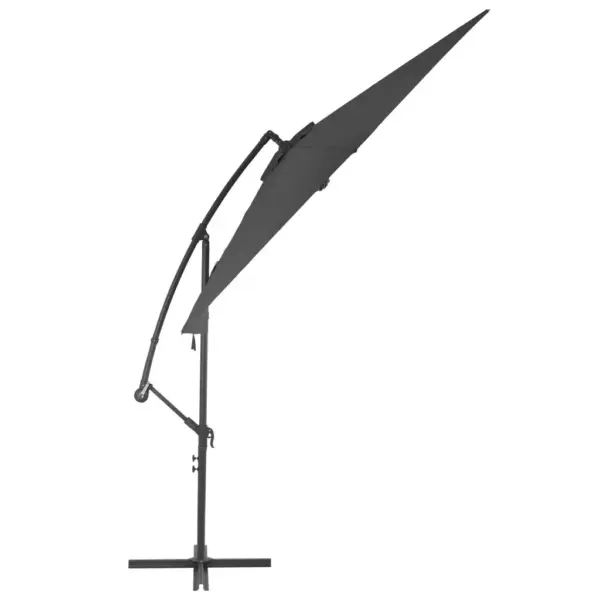 Konsool-päikesevari vändamehhanismiga, alumiiniumpost, 300 cm, antratsiithall – 3