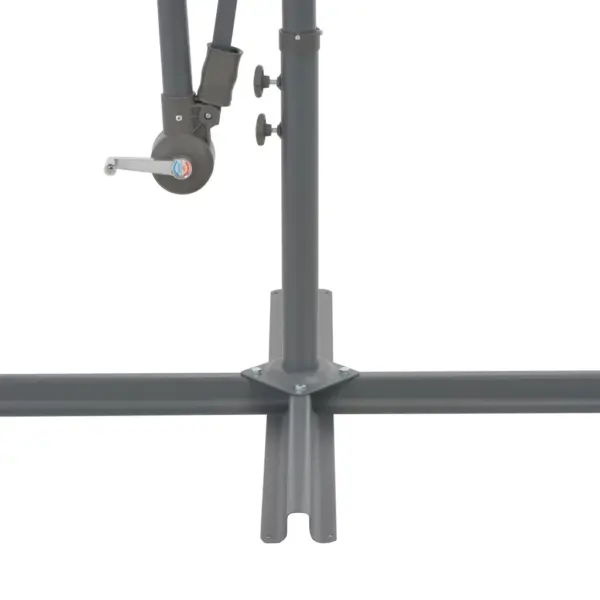 Konsool-päikesevari vändamehhanismiga, alumiiniumpost, 300 cm, antratsiithall – 5