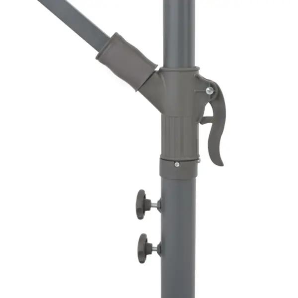Konsool-päikesevari vändamehhanismiga, alumiiniumpost, 300 cm, antratsiithall – 7