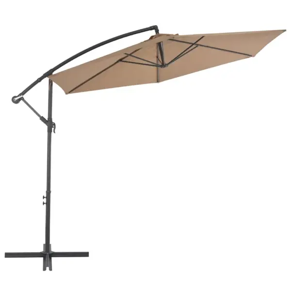 Konsool-päikesevari ristalusega ja vändamehhanismiga, pruunikashall, 300 cm - 2