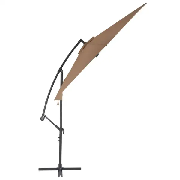 Konsool-päikesevari ristalusega ja vändamehhanismiga, pruunikashall, 300 cm - 3