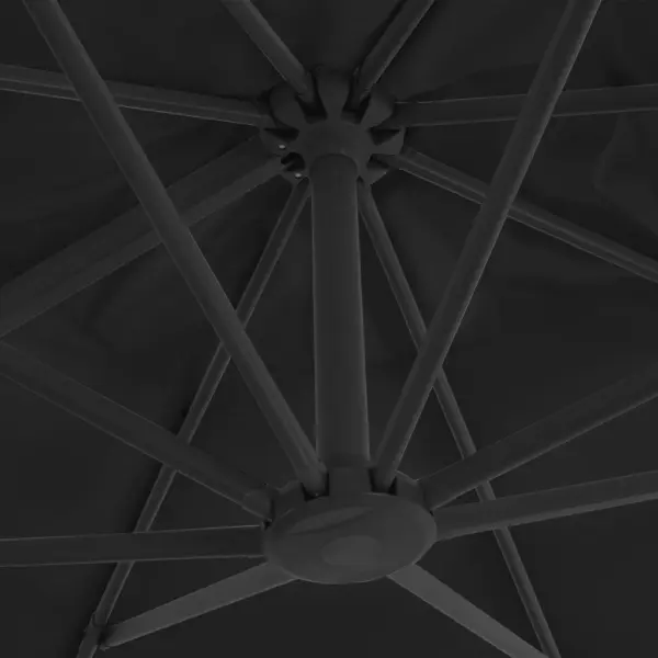 Konsooldisainiga päikesevari terrassile, antratsiithall, 300 x 300 cm, alumiinium – 6