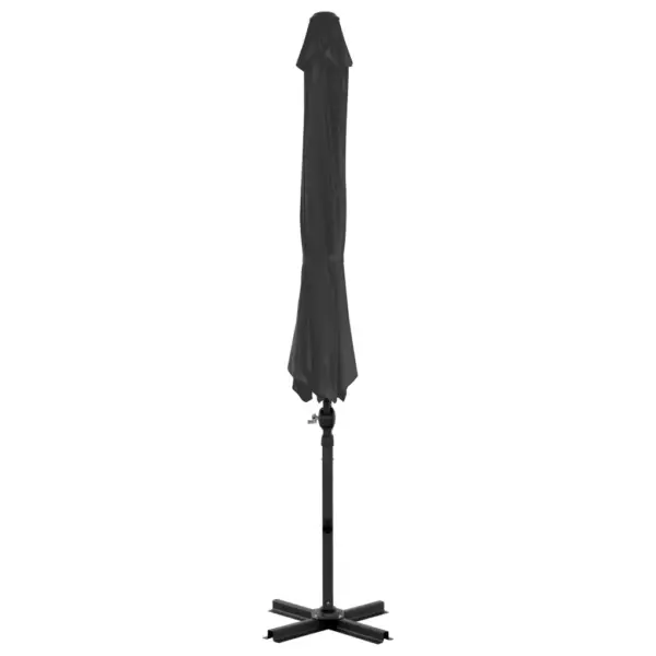 Konsooldisainiga päikesevari vändaga, alumiiniumpostiga, antratsiithall, 300 cm – 3