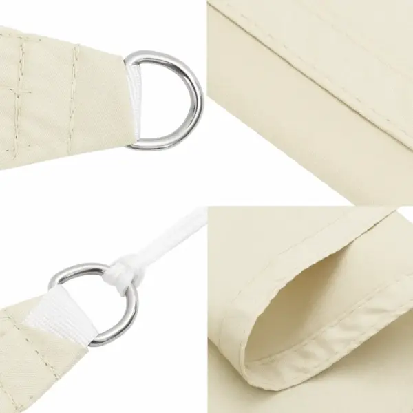 Vettpidav oxford-kangast kandiline päikesepuri, kreemjasvalge, 3,6 x 3,6 m – 6