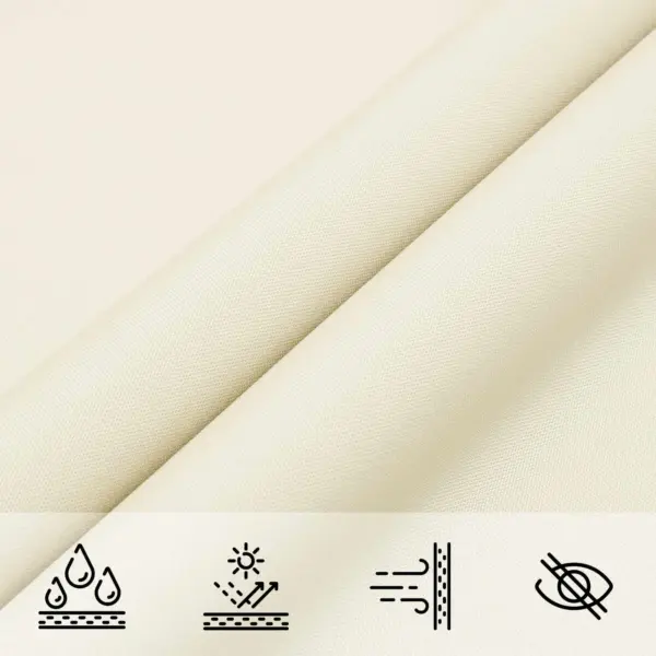 Ristkülikukujuline päikesepuri, kreemjas, 6 x 2,5 m, 100% polüester Oxford – 6