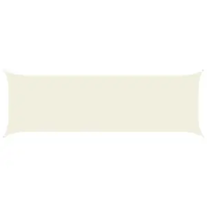 Ristkülikukujuline kreemjas päikesepuri 6 x 2 m, 100% polüester Oxford, UV- ja kulumiskindel