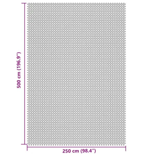Telgivaip sise- ja välistingimustesse, PVC-vahtkattega polüestervõrk, kreemjasvalge, 2,5 x 5 m – 6