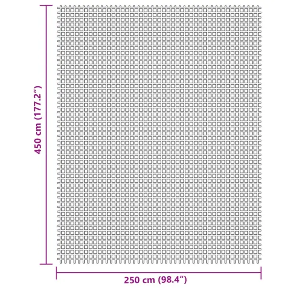 Telgivaip haagissuvilale, kreemjasvalge, 4,5 x 2,5 m, PVC-vahtkattega polüestervõrk – 7