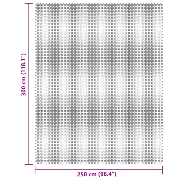 Telgivaip sise- ja välistingimustesse, kreemjasvalge, PVC-vahtkattega polüestervõrk, 3 x 2,5 m – 7