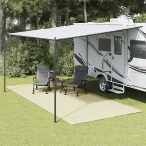Telgivaip haagissuvilale ja telgile, PVC-vahtkattega võrk, kreemjasvalge, 6 x 2,5 m