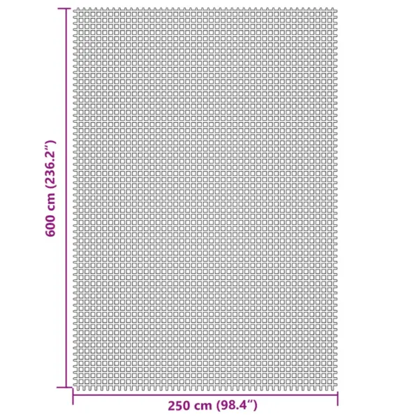 Telgivaip haagissuvilale ja telgile, PVC-vahtkattega võrk, kreemjasvalge, 6 x 2,5 m – 7