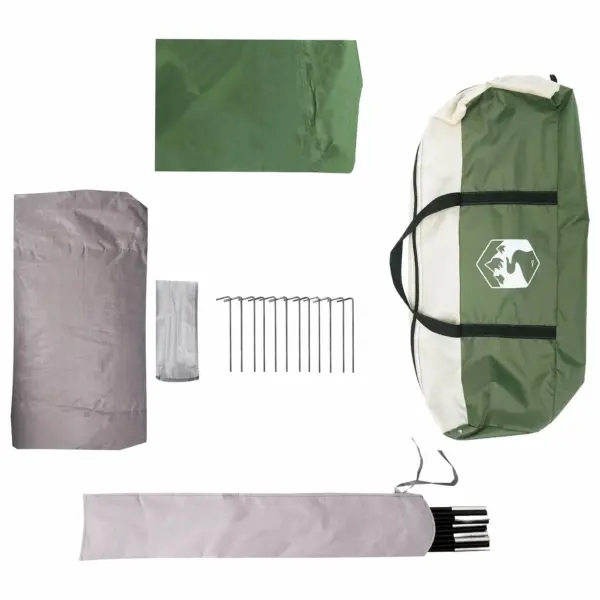 Roheline kuplitelk eemaldatava vihmakattega, 4-le, 355 x 306 x 176 cm – 9