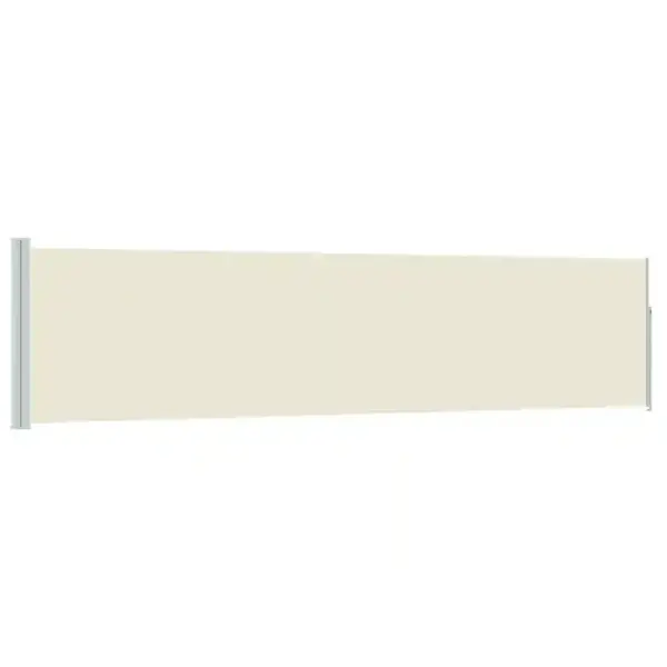 Lahtikeritav terrassi külgmarkiis privaatsuseks, 120 x 0–500 cm, kreemjasvalge - 2