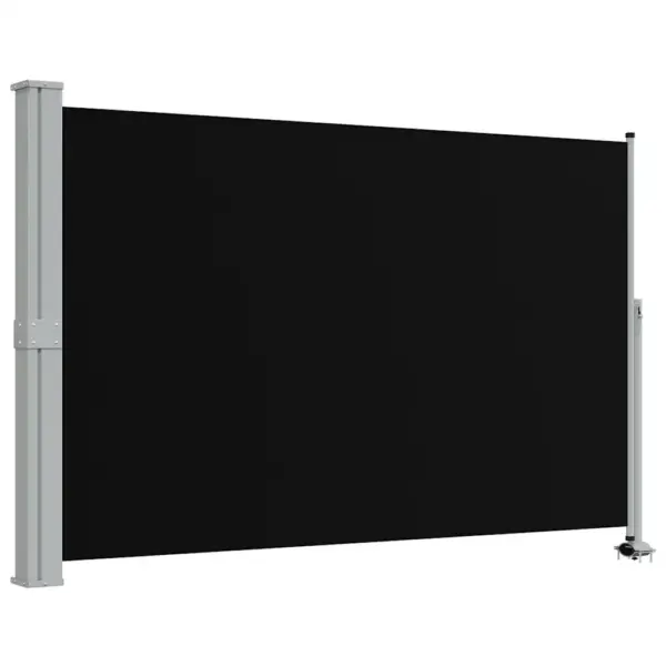 Lahtitõmmatav terrassi ja rõdu külgmarkiis, must, 160 x 0–300 cm – 2