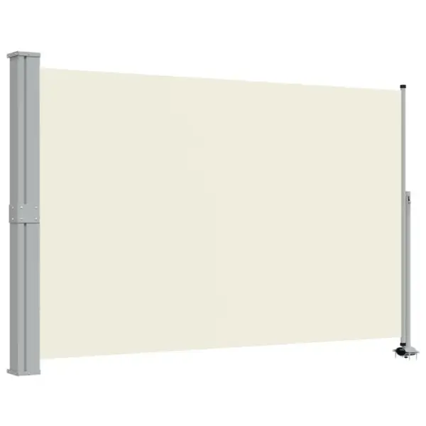 Lahtitõmmatav külgmarkiis terrassile ja rõdule, 160 x 300 cm, kreemjas, hall alusega – 2