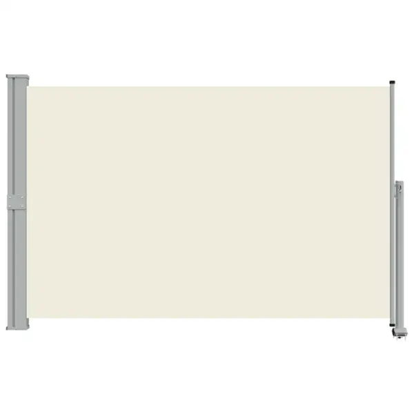 Lahtitõmmatav külgmarkiis terrassile ja rõdule, 160 x 300 cm, kreemjas, hall alusega – 4