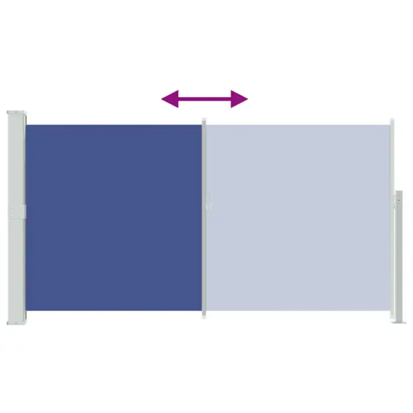 Lahtitõmmatav terrassi ja rõdu külgmarkiis, UV-kindel, 170 x 300 cm, sinine – 9