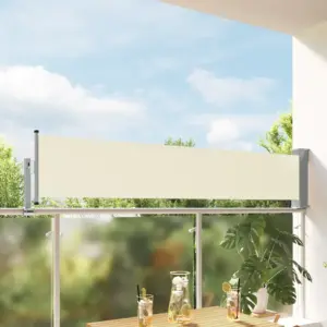 Lahtitõmmatav külgmarkiis terrassile ja rõdule, 60 x 0–300 cm, kreemjas ja hall