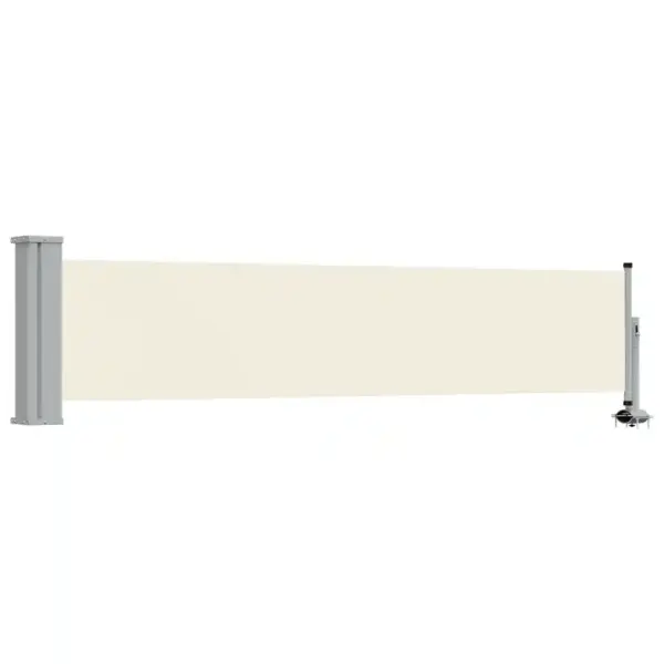 Lahtitõmmatav külgmarkiis terrassile ja rõdule, 60 x 0–300 cm, kreemjas ja hall – 2