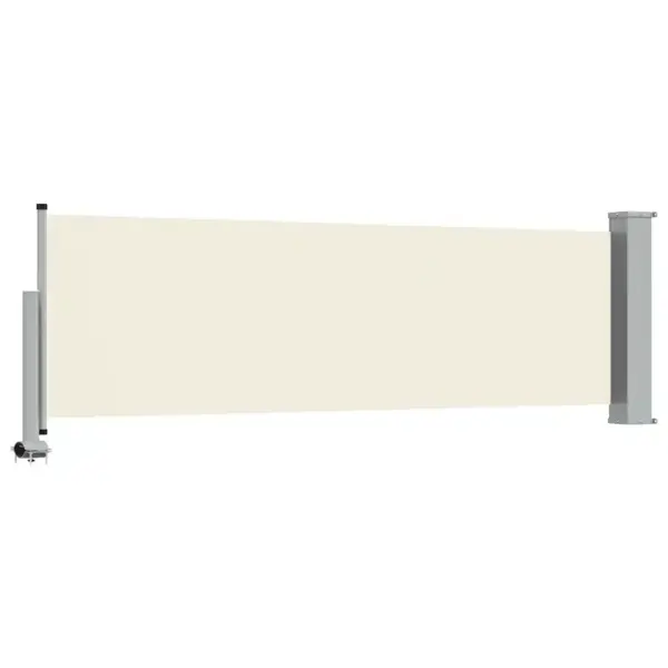 Lahtitõmmatav külgmarkiis terrassile, kreemjas ja hall, 80 x 300 cm – 6