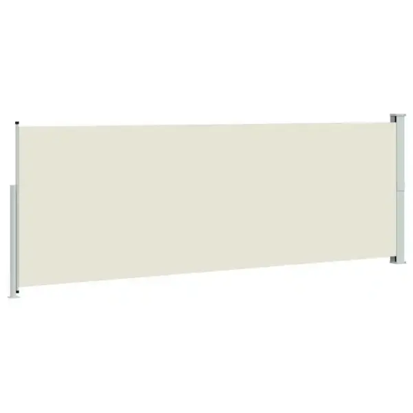 Lahtitõmmatav terrassi külgsein tuule- ja privaatsuskaitseks, kreemjas, 160 x 500 cm – 6