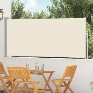 Lahtitõmmatav külgsein terrassile, UV- ja veekindel, 300 x 120 cm, kreemjas