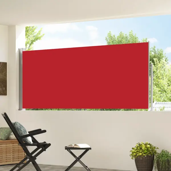 Lahtitõmmatav UV- ja veekindel külgsein, punane, 300 x 120 cm - 3