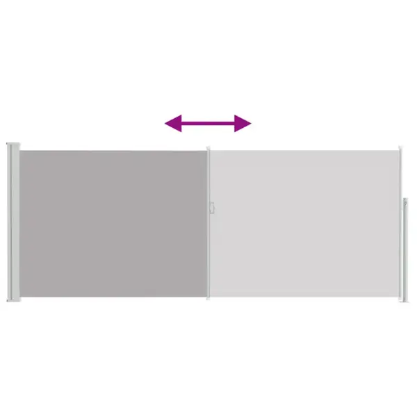 Lahtitõmmatav külgsein tuule- ja privaatsuskaitseks, hall, 120 x 300 cm – 8