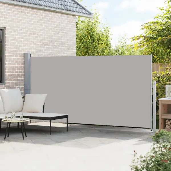 Lahtitõmmatav külgsein terrassile, hall, 160 x 500 cm - 3