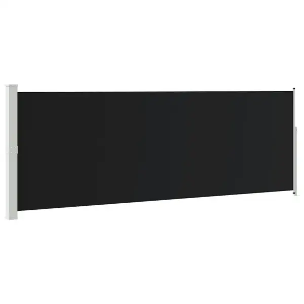 Lahtitõmmatav terrassi külgsein privaatsuseks, must, 160 x 500 cm – 2